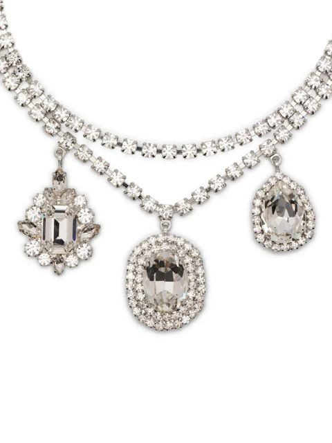 Magda Butrym crystal-embellished double-chain necklace - Silver - zdjęcie produktu nr 2