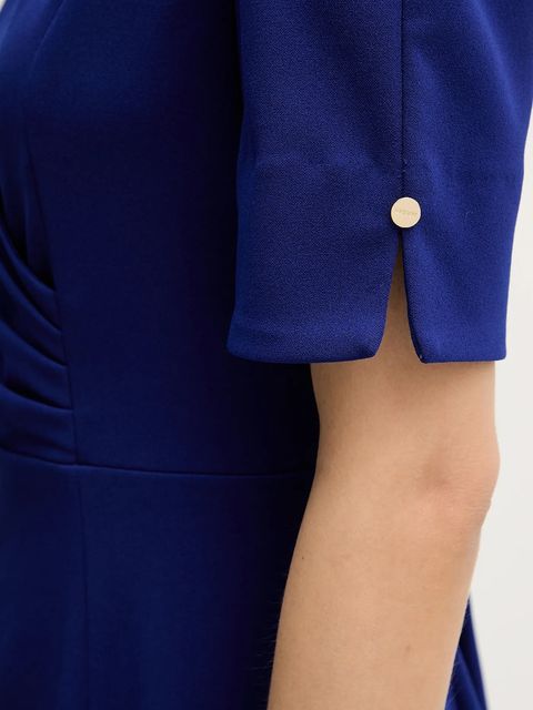 Dkny sukienka kolor niebieski mini rozkloszowana DD6A127A