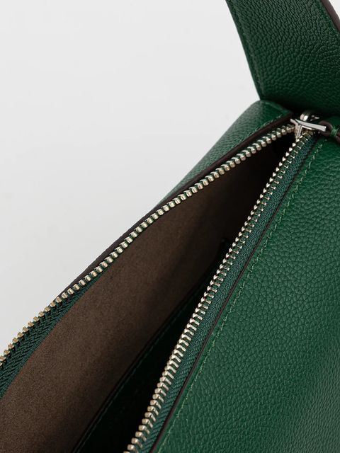 Tory Burch torebka skórzana Romy Small Shoulder kolor zielony 176674.302