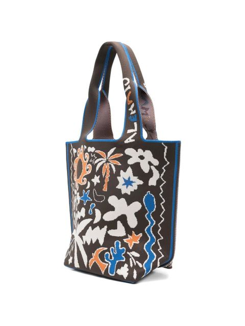 ALEMAIS Maroc graphic-print tote bag - Brown