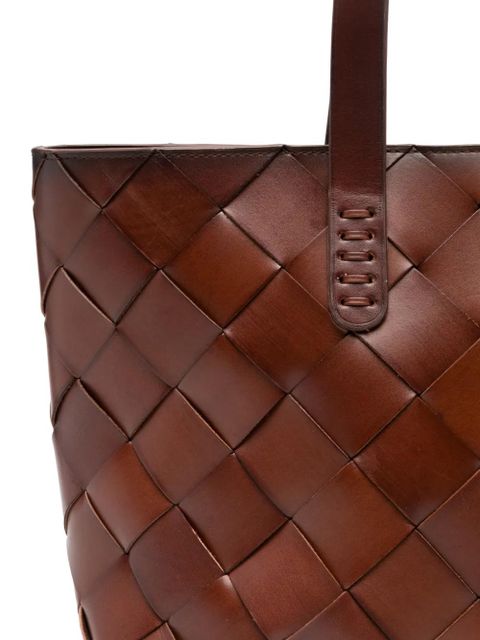 DRAGON DIFFUSION woven-design tote bag - Brown