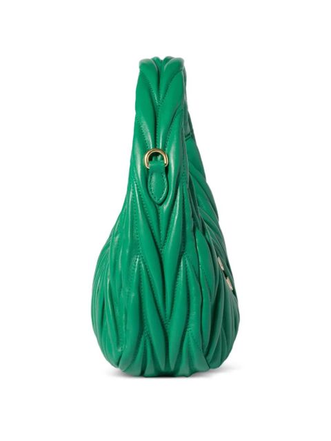 Miu Miu Wander matelassé nappa-leather bag - Green