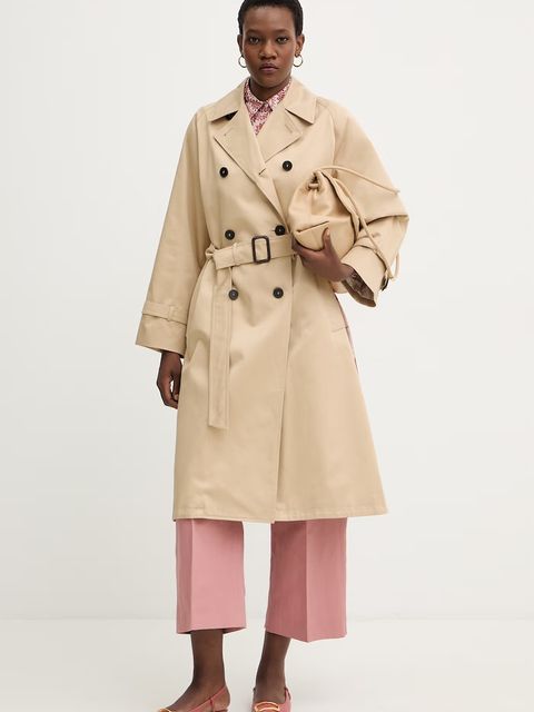 Weekend Max Mara płaszcz bawełniany SNINFA - zdjęcie produktu nr 1