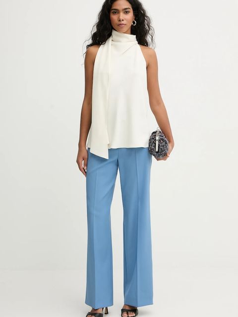 Weekend Max Mara torebka z dodatkiem wełny ACCENNI kolor niebieski 2615511154600