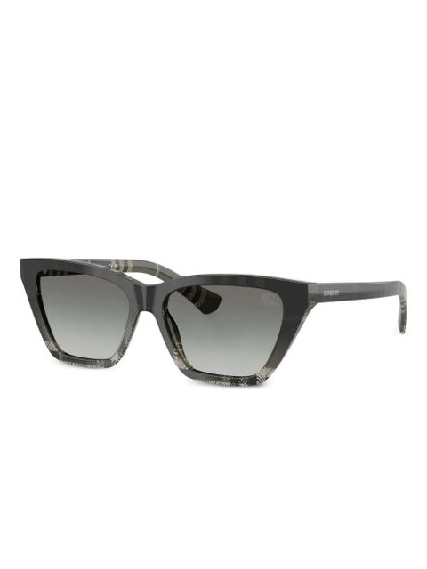 Burberry Eyewear check-pattern cat-eye sunglasses - Black - zdjęcie produktu nr 2