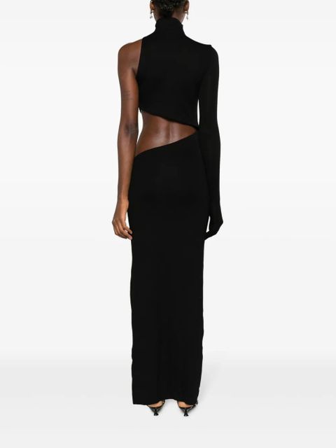 MANURÍ Tetris cut-out midi dress - Black