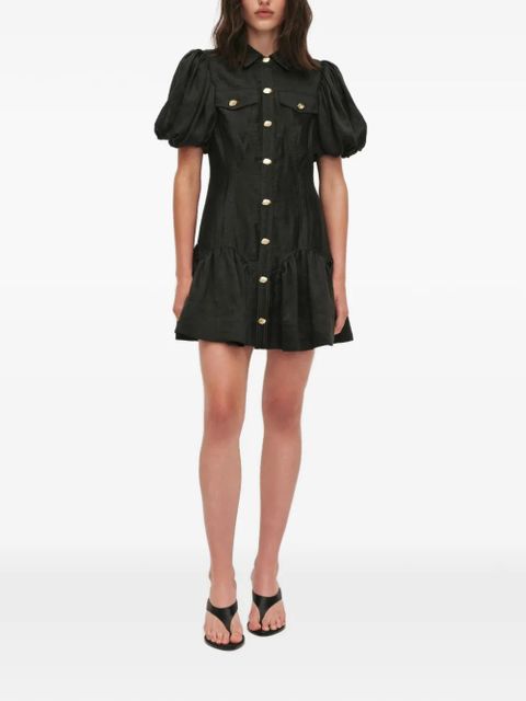 Aje Colide button blouson sleeve mini dress - Black - zdjęcie produktu nr 2