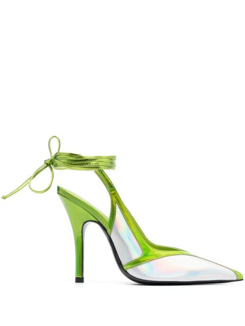The Attico 120mm Venus leather pumps - Green - zdjęcie produktu nr 1