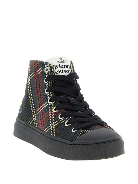 Vivienne Westwood Plimsoll orb-detail high-top sneakers - Black