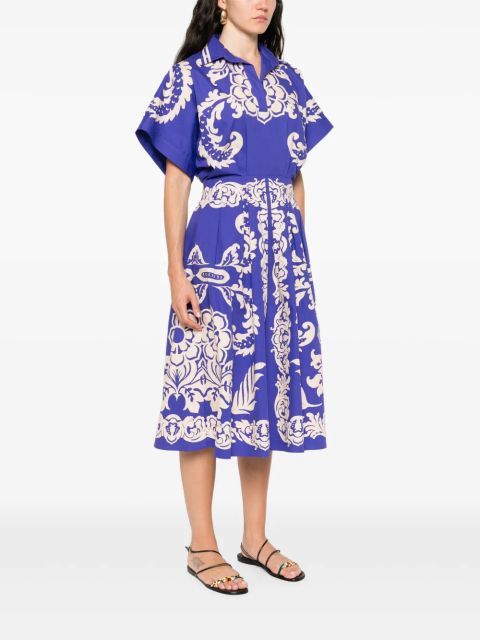 ETRO printed midi dress - Blue