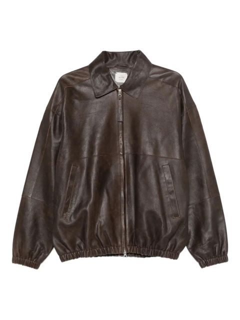 Alysi leather bomber jacket - Brown - zdjęcie produktu nr 1