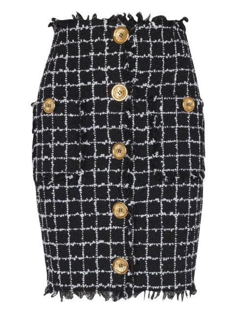 Balmain tweed buttoned pencil skirt - Black - zdjęcie produktu nr 1