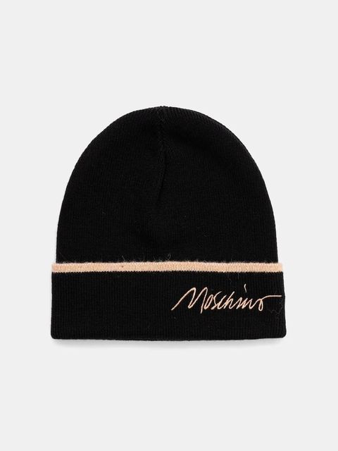 Moschino czapka z wełną kolor czarny M3352 65461 - zdjęcie produktu nr 1