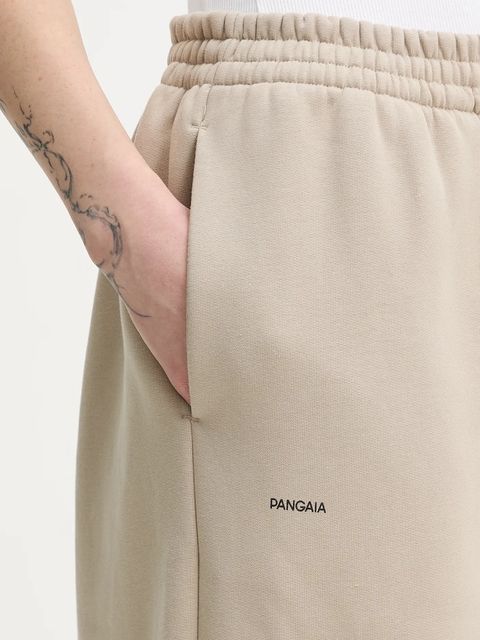 Pangaia spodnie dresowe bawełniane kolor beżowy gładkie 10002676