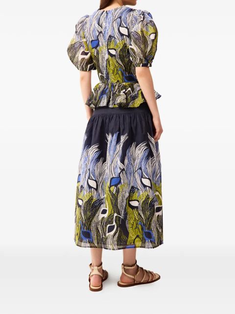 Marie Oliver Owens midi skirt - Blue