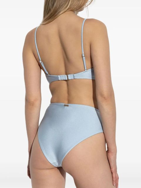 Cult Gaia Oswin knotted bandeau bikini top - Blue