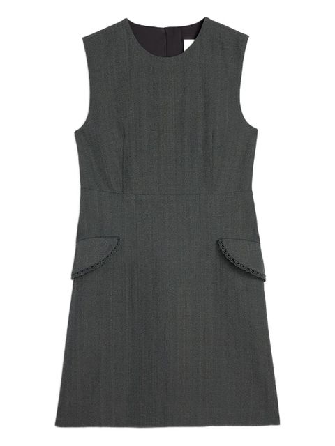 Jil Sander lace-trim pocket mini dress - Grey - zdjęcie produktu nr 1