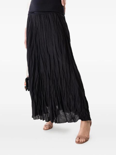 Johanna Ortiz pleated elastic-waist skirt - Black