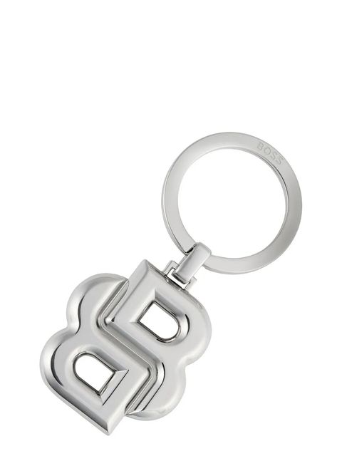 BOSS brelok do kluczy Double B Shinny Chrome kolor szary - zdjęcie produktu nr 1