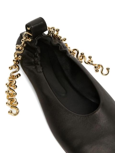 Max Mara Nuraghe chain-detail ballet flats - Black