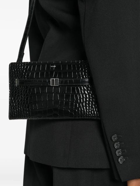 TOTEME belted crocodile-embossed cross body bag - Black - zdjęcie produktu nr 2