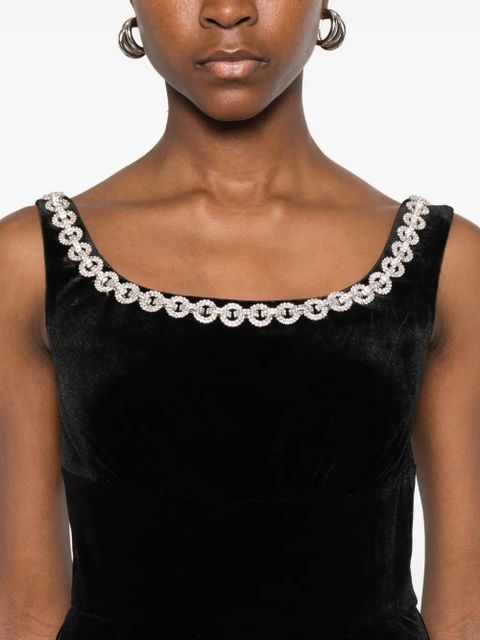 Self-Portrait chain-embellished dress - Black