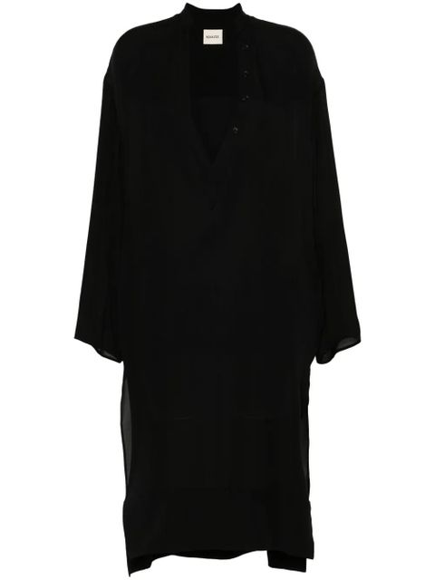 KHAITE Brim crepe midi dress - Black - zdjęcie produktu nr 1