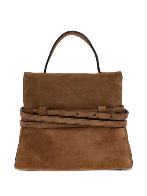 Moschino buckled top-handle tote bag - Brown