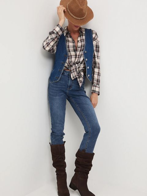 Medicine jeansy damskie kolor niebieski