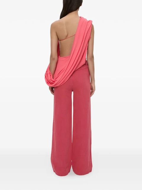 Christopher Esber draped jersey T-shirt - Pink