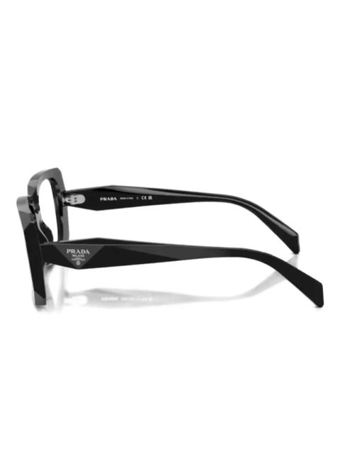 Prada Eyewear geometric-frame glasses - Black