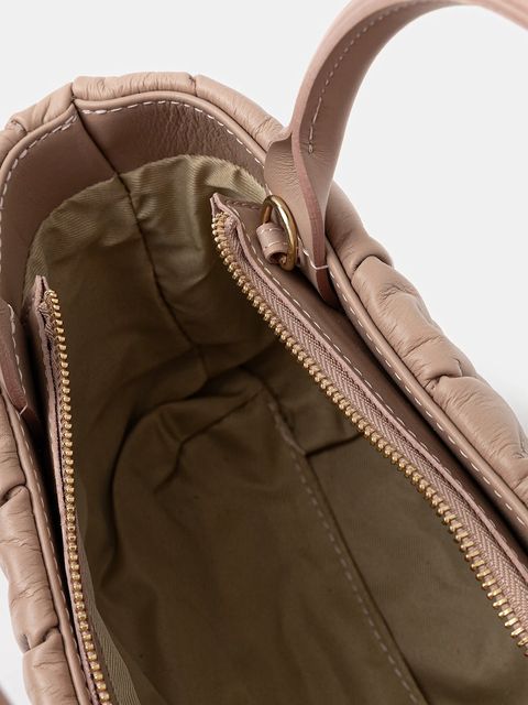 Answear.LAB torebka skórzana kolor różowy