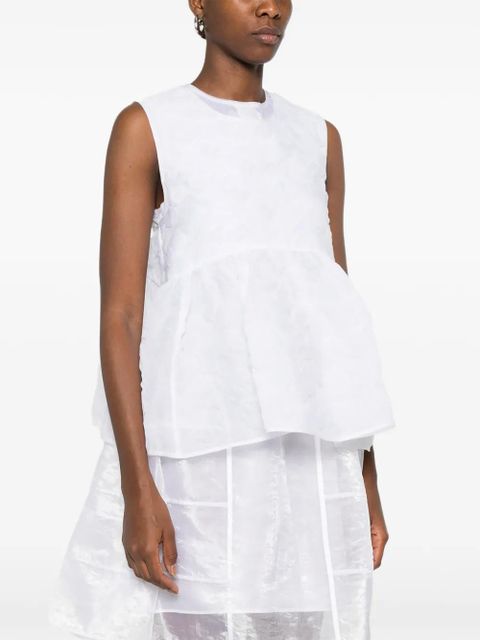 Cecilie Bahnsen Cora peplum top - White - zdjęcie produktu nr 2