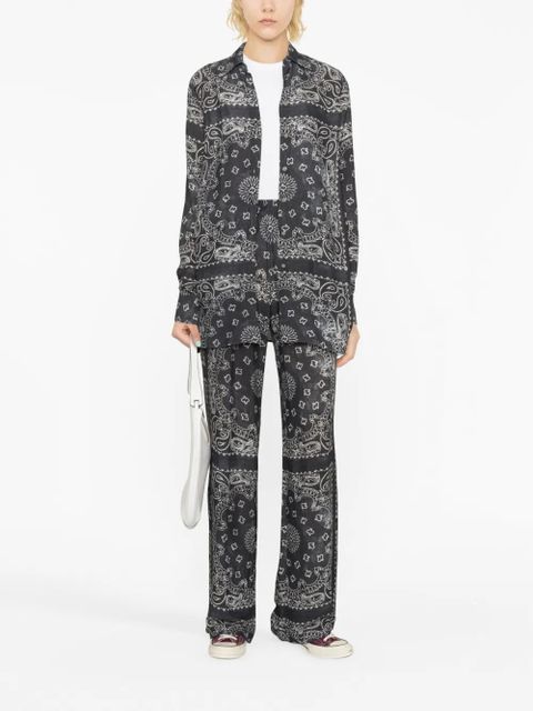 Golden Goose paisley-print wide-leg trousers - Grey - zdjęcie produktu nr 2