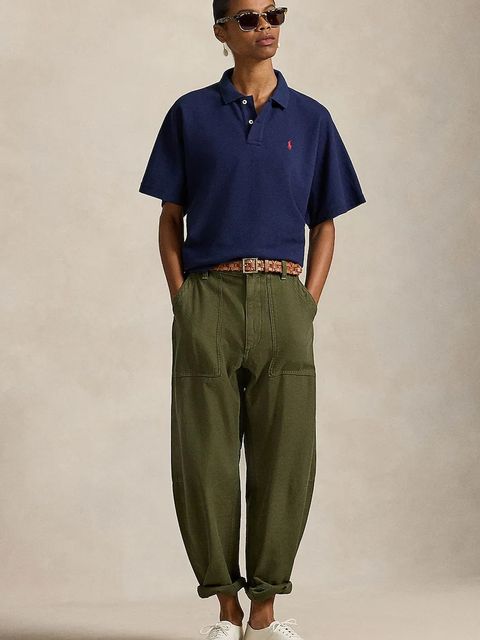 Polo Ralph Lauren polo bawełniane damski kolor granatowy 211A96270