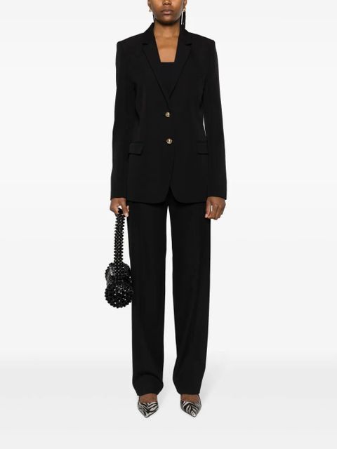 Rabanne virgin wool straight-leg trousers - Black