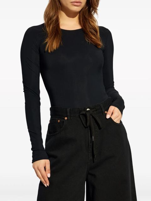 MM6 Maison Margiela numbers-motif bodysuit - Black