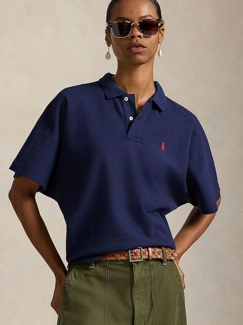 Polo Ralph Lauren polo bawełniane damski kolor granatowy 211A96270 - zdjęcie produktu nr 1