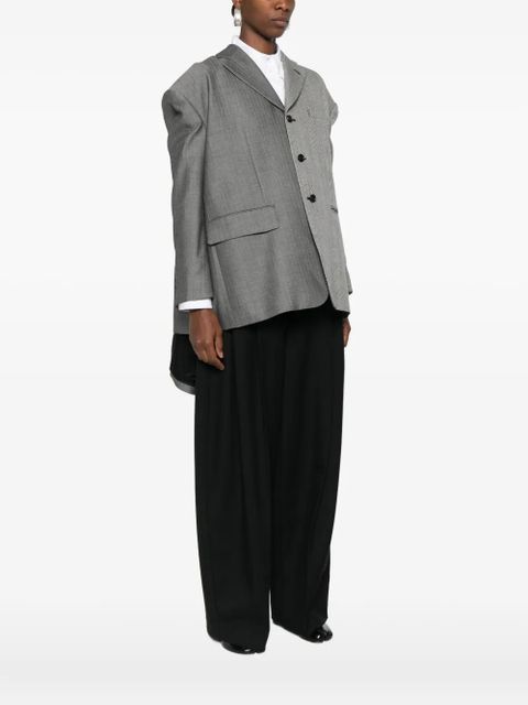Comme Des Garçons plaid-pattern blazer - Grey