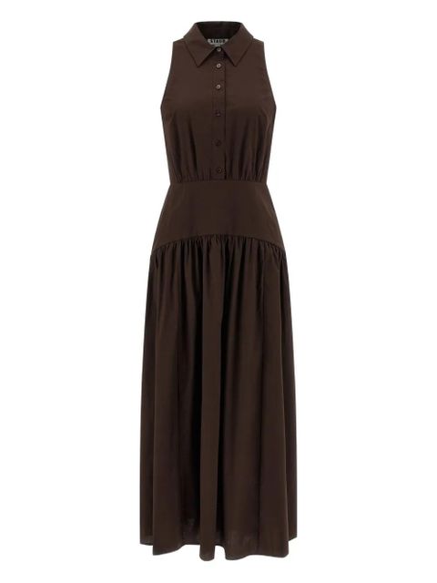 STAUD Romy wrinkled maxi dress - Brown - zdjęcie produktu nr 1