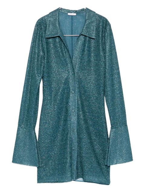 Oséree long-sleeve mini dress - Blue