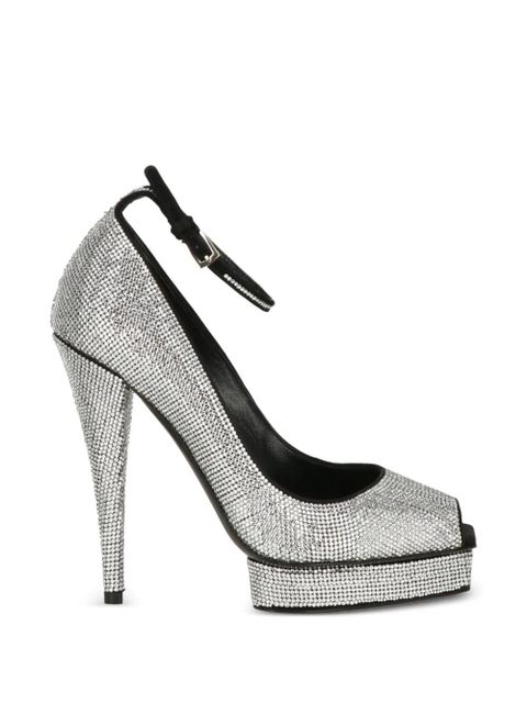 TOM FORD crystal-embellished platform sandals - Silver - zdjęcie produktu nr 1