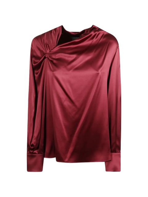 Max Mara knotted long-sleeve blouse - Red - zdjęcie produktu nr 1