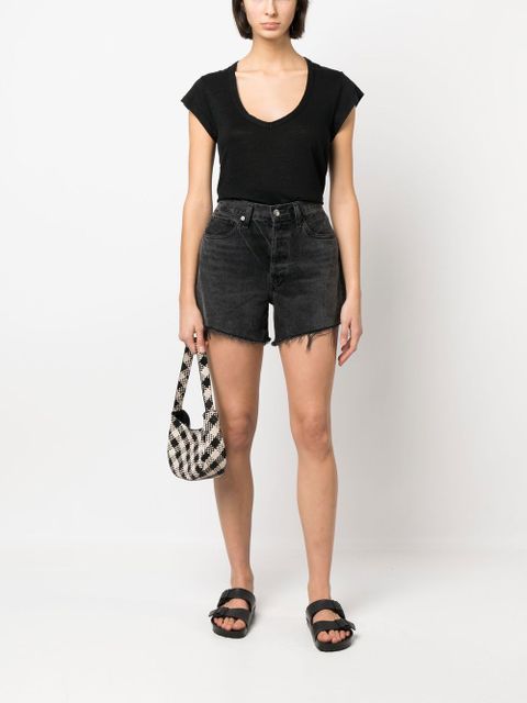 MARANT ÉTOILE Zankou linen short-sleeve top - Black - zdjęcie produktu nr 2