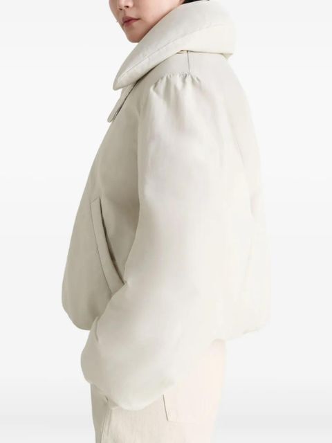 LEMAIRE bubble-collar puffer jacket - Neutrals