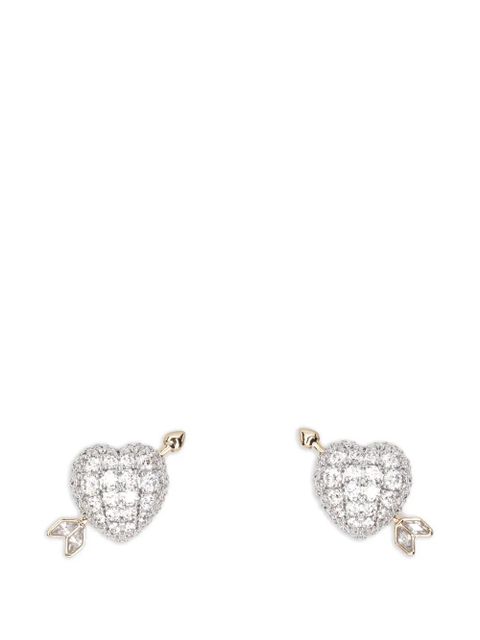 Swarovski heart-shape earrings - Silver - zdjęcie produktu nr 1
