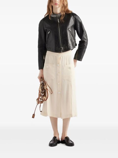 Prada leather jacket - Black - zdjęcie produktu nr 2