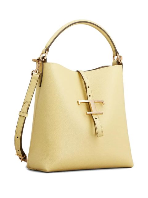 Tod's mini T Timeless 'T' pendant bucket bag - Yellow - zdjęcie produktu nr 2