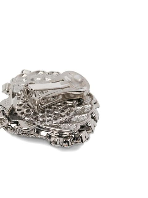 Alessandra Rich shell drop earrings - Silver