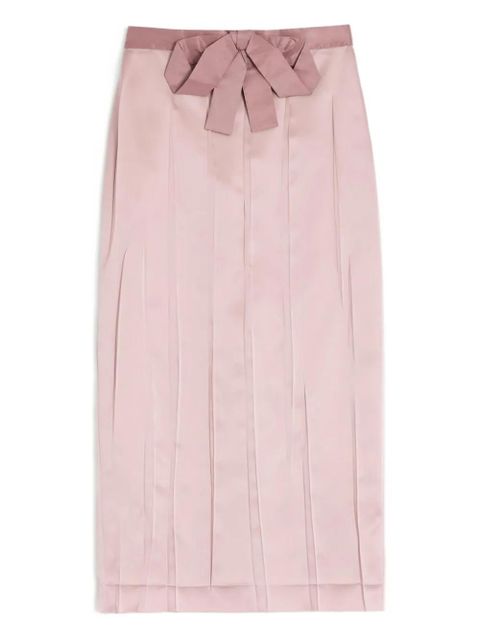 Valentino Garavani bow-detail midi skirt - Pink